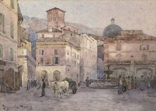 Reginald T. Jones - Late afternoon in the market square