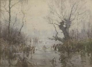 Reginald T. Jones - Trees in a marsh landscape
