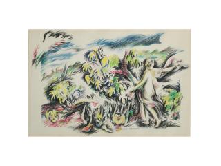 Régis Deparis - Femme allongée; femme nue debout (deux oeuvres)