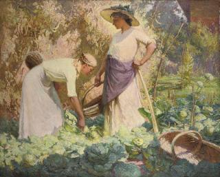 Régis Jean François Deygas - Tending to the vegetable patch