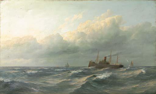 Rein Miedema - A steamer out to sea