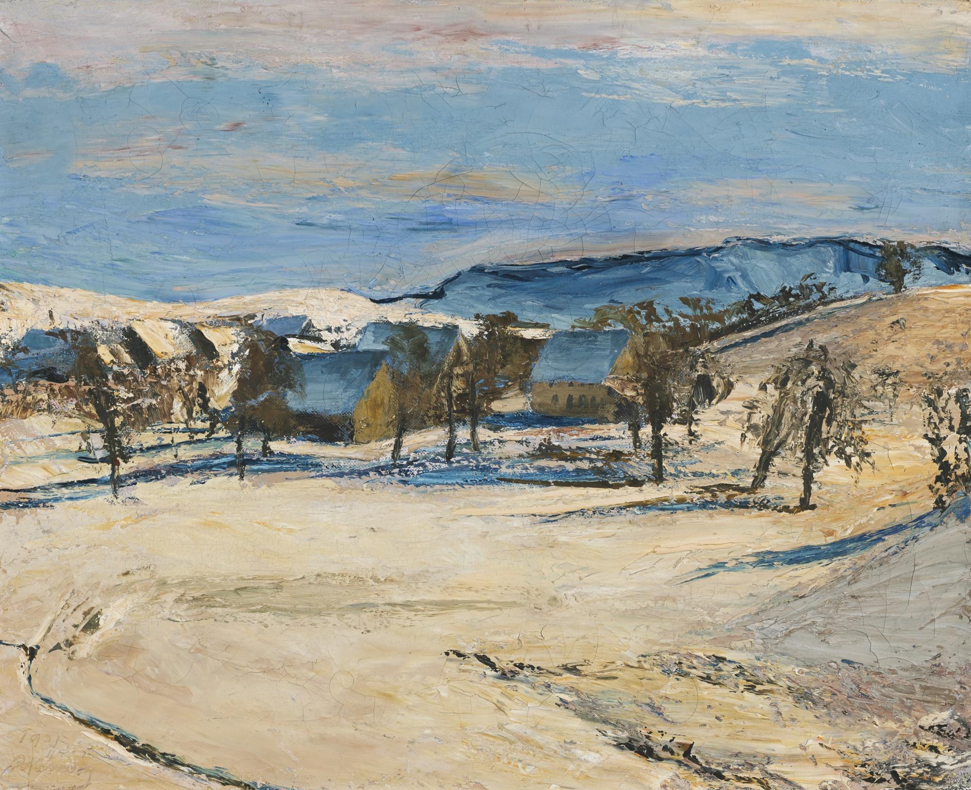 Reinhold Kündig - Winterlandschaft Mit Hoher Rhone, 1931