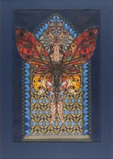 Reinhold Nägele - Entwurf für ein Glasfenster.