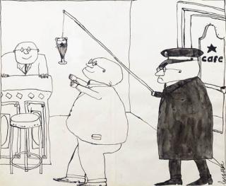 Reinier Lucassen - Untitled - A Drawing For The Heineken Hoek Cafe In Amsterdam