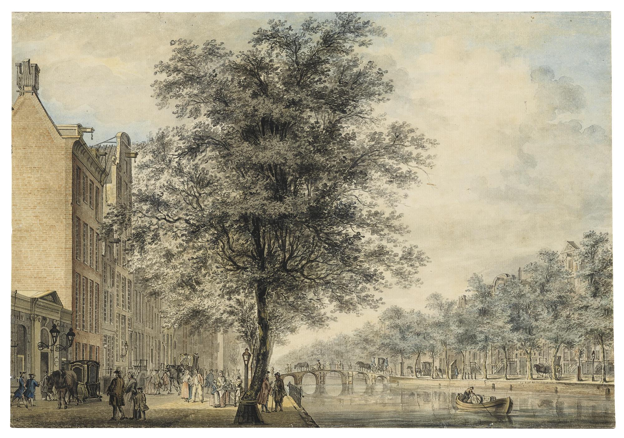 Reinier Vinkeles - The Keizersgracht, Amsterdam, With The Entrance To The Shouwburg