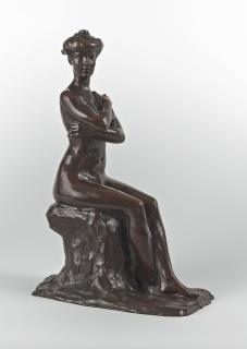 Rembrandt Bugatti - Femme Nue Assise, Les Mains Croisées Sur La Poitrine