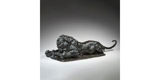 Rembrandt Bugatti - Lion couché dévorant