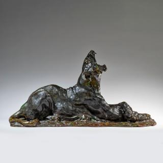 Rembrandt Bugatti - Lionne couchée baillant