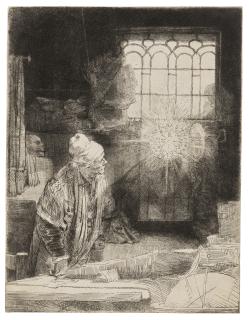 Rembrandt Harmensz. Van Rijn - A Scholar in his Study (\'Faust\')