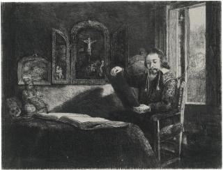 Rembrandt Harmensz. Van Rijn - Abraham Francen, Apothecary (B., Holl. 273; New Holl. 301; H. 291)
