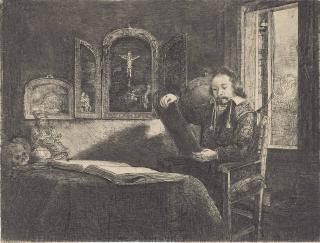 Rembrandt Harmensz. Van Rijn - Abraham Francen, Apothecary (Bartsch, Hollstein 273; Hind 291; New Hollstein 301)