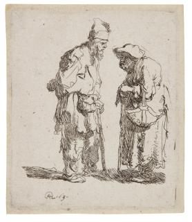 Rembrandt Harmensz. Van Rijn - Beggar Man and Beggar Woman Conversing (B., Holl. 164; New Holl. 45; H. 7)
