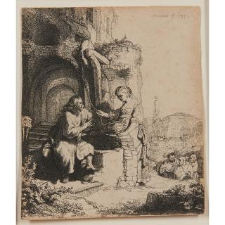 Rembrandt Harmensz van Rijn - Christ and the Woman from Samaria Among Ruins