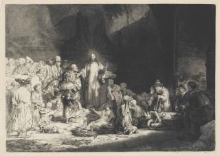 Rembrandt Harmensz. van Rijn - Christ healing the Sick: \'The Hundred Guilder Print\' (B., Holl. 74; H. 124)