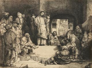 Rembrandt Harmensz van Rijn - Christ Preaching (La Petite Tombe)