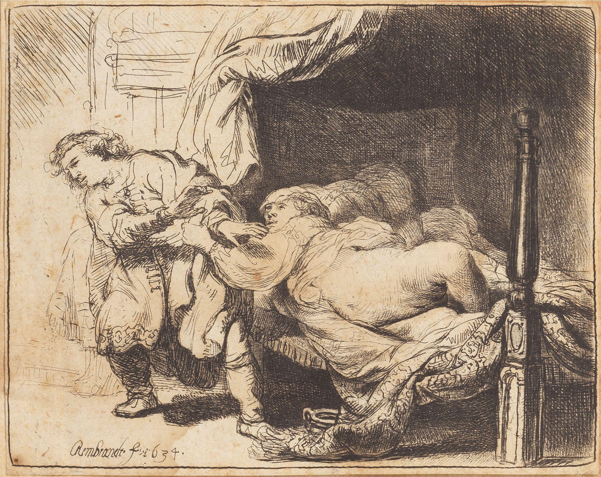 Rembrandt Harmensz van Rijn - Joseph and Potiphar\'s Wife