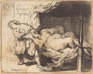 Rembrandt Harmensz van Rijn - Joseph and Potiphar\'s Wife
