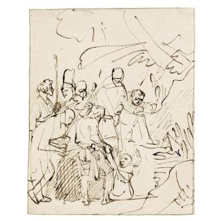 Rembrandt Harmensz. van Rijn - Joseph Lifted From The Well By His Brothers