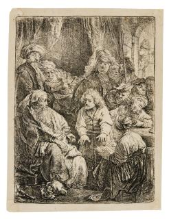 Rembrandt Harmensz. Van Rijn - Joseph Telling His Dreams; And Menasseh Ben Israel (B., Holl. 37, 269; New Holl. 167, 156; H. 160, 146)