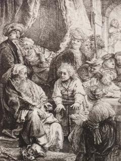 Rembrandt Harmensz Van Rijn - Joseph Telling His Dreams (Bartsch, Hollstein 37; Hind 160)