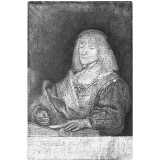 Rembrandt Harmensz. van Rijn - Man At A Desk Wearing A Cross And Chain (B., Holl. 261; H. 189; Bb. 41-L)