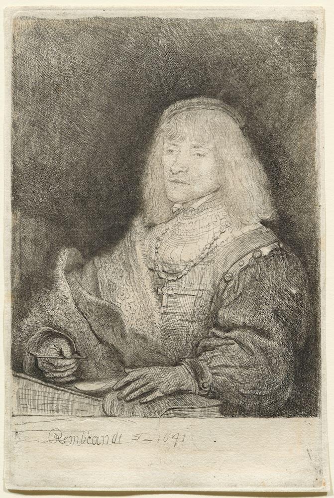 Rembrandt Harmensz. Van Rijn - Mann mit Halskette und Kreuz. 1641.