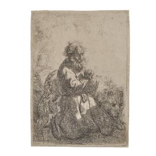 Rembrandt Harmensz van Rijn - St. Jerome Kneeling in Prayer, Looking Down