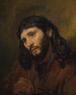 Rembrandt Harmensz. Van Rijn - Study Of The Head And Clasped Hands Of A Young Man As Christ In Prayer 