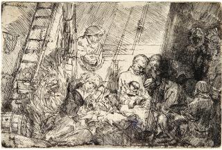 Rembrandt Harmensz. Van Rijn - The Circumcision In The Stable (B., Holl. 47; New Holl. 280; H. 274)