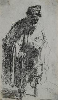Rembrandt Harmenszoon van Rijn - Il mendicante con la gamba di legno