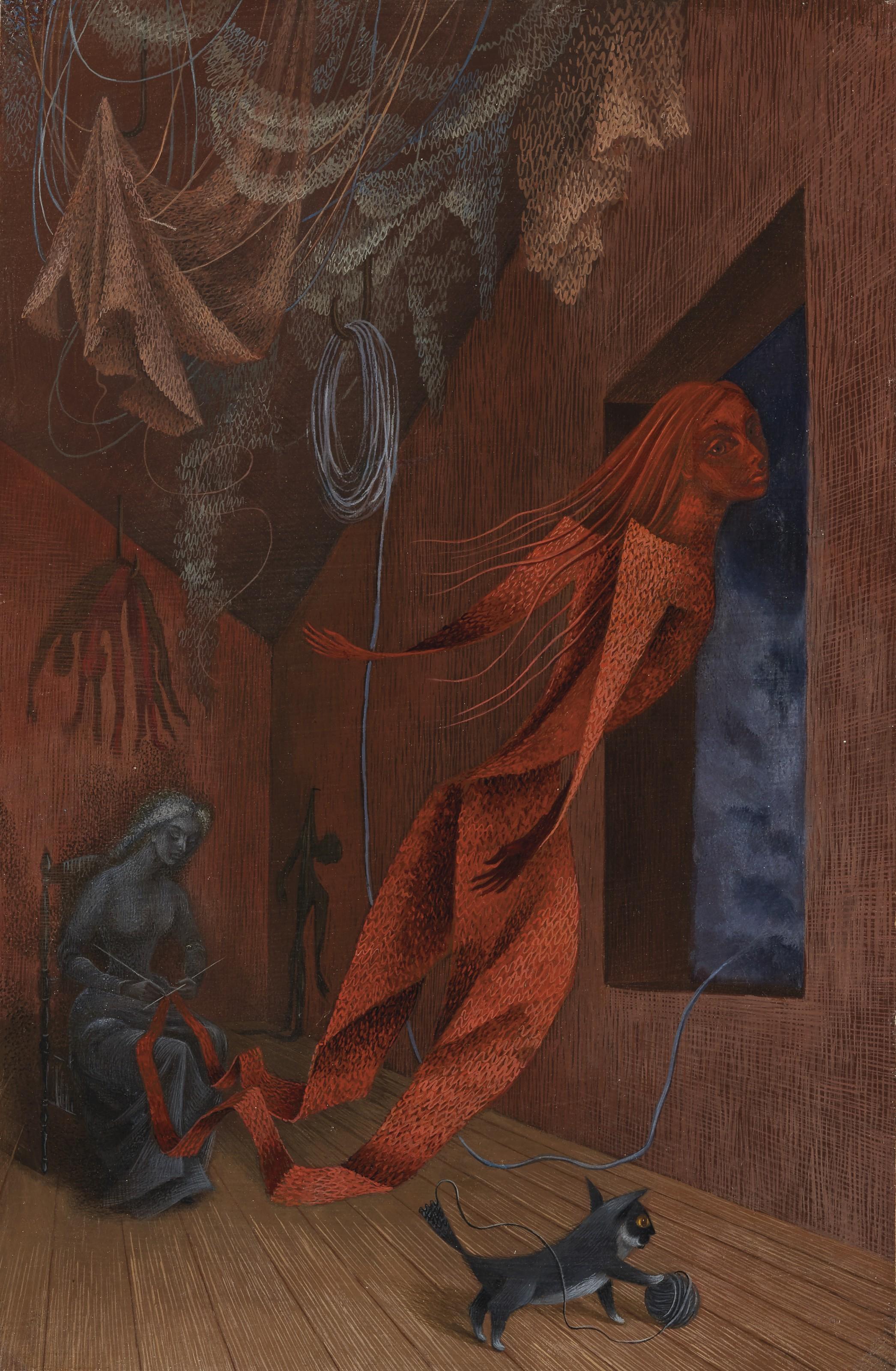 Remedios Varo - La tejedora roja