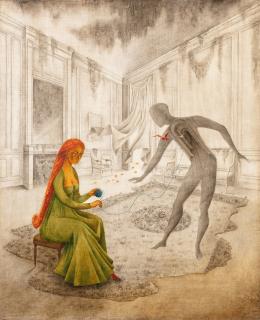 Remedios Varo - Les Feuilles mortes (Les heures mortes, El hilo)