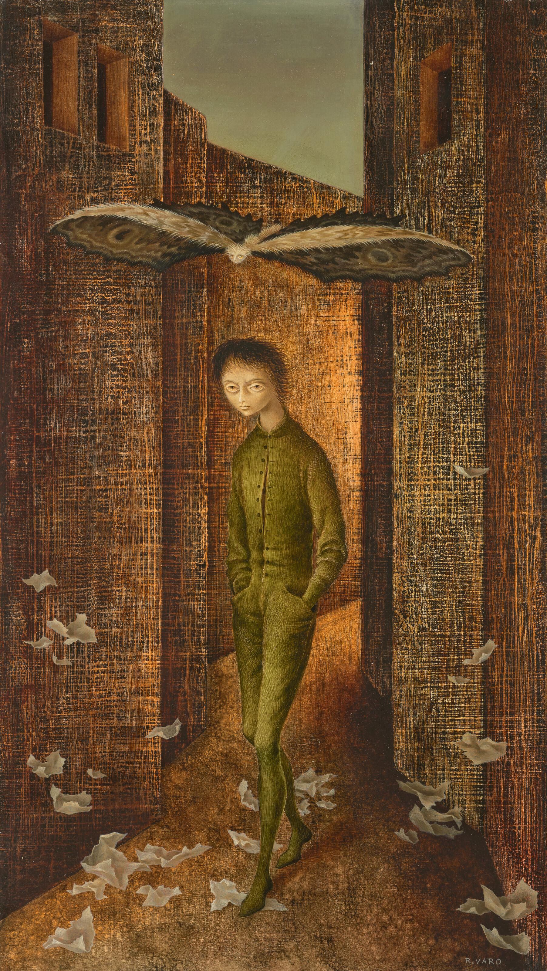 Remedios Varo - Niño y mariposa (Niño triste)