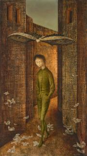 Remedios Varo - Niño y mariposa (Niño triste)