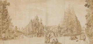 Remigio Cantagallina - A view of the Boboli Gardens, Florence