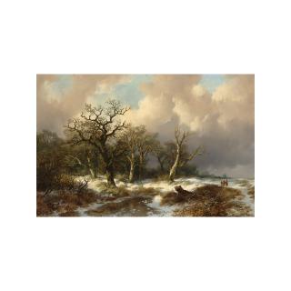 Remigius Adrianus van Haanen - Figures In A Winter Landscape