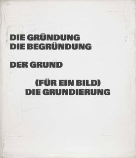 Remy Zaugg - Die Gründung die Begründung der Grund (für ein Bild) die Grundierung