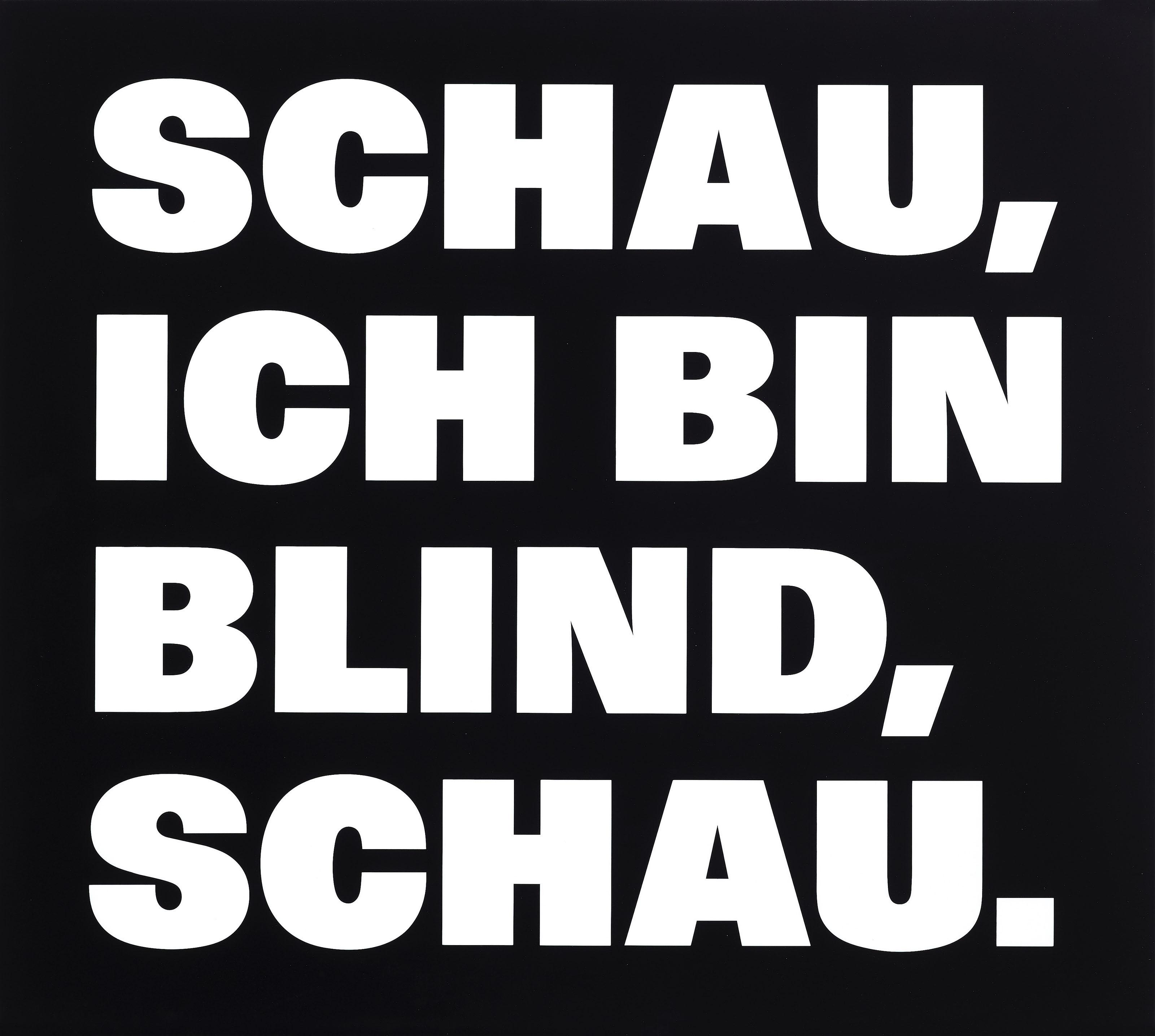Remy Zaugg - SCHAU, ICH BIN BLIND, SCHAU., 1997