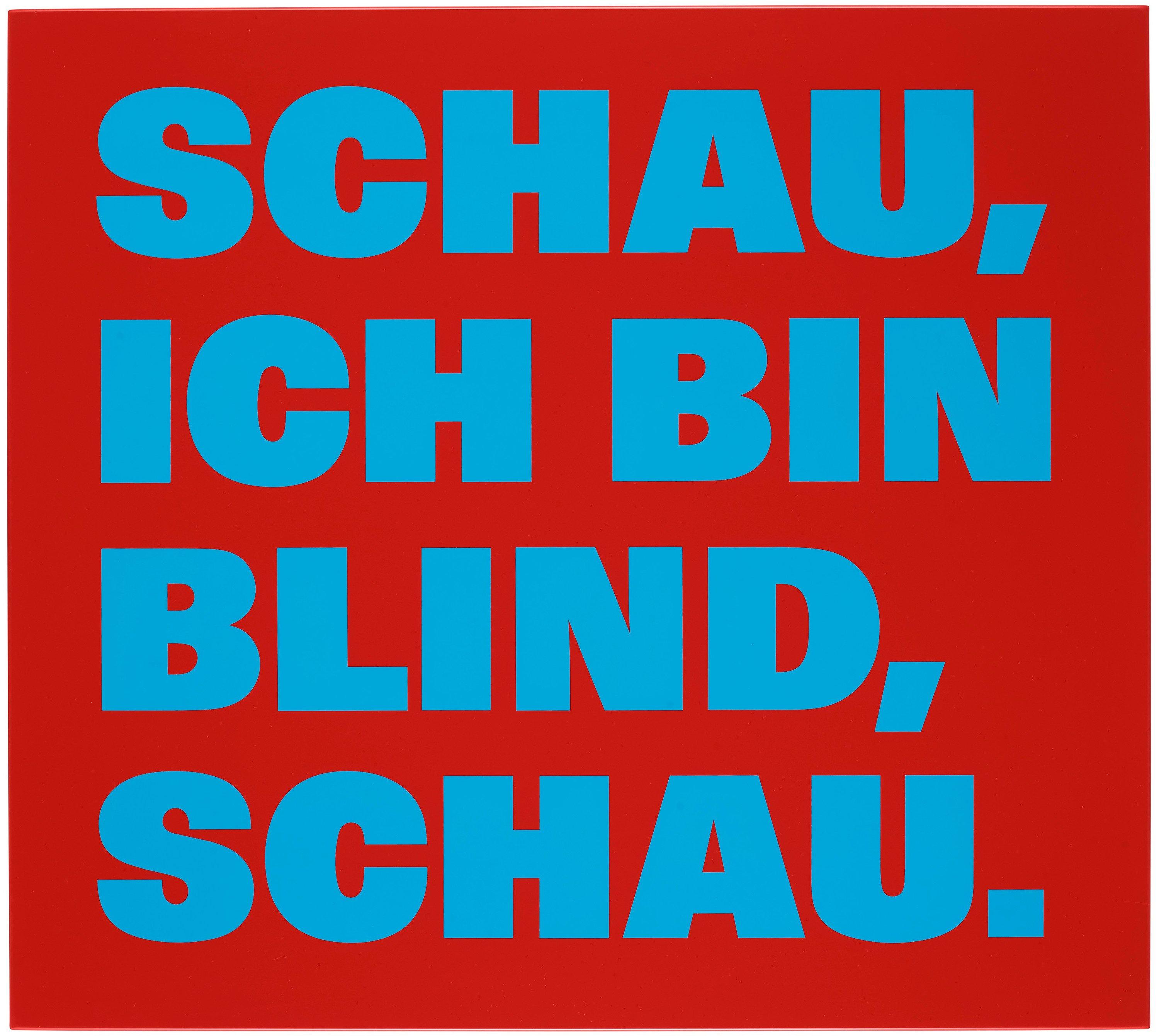 Rémy Zaugg - \'SCHAU, ICH BIN BLIND, SCHAU\'