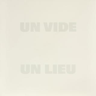 Remy Zaugg - UN VIDE UN LIEU, 1986-87