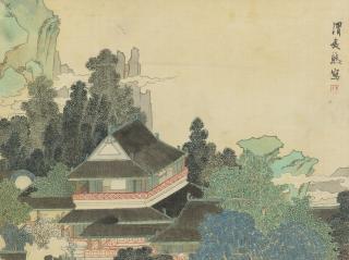Ren Xiong - Pavilion In Enchanted Mountains