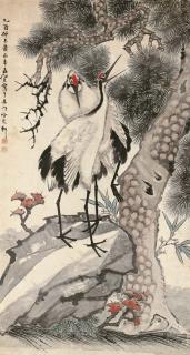 Ren Xun - Two Cranes