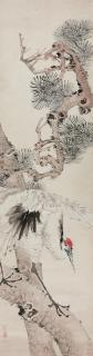 Ren Yi - Crane and Pine Tree
