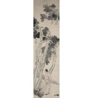 Ren Yi - Figures in a Landscape, 1881