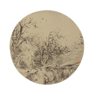 Ren Yi - Landscape with Figure