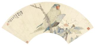 Ren Yi - Parrot By The Camellia