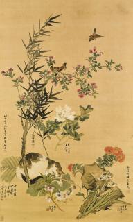 Ren Yi - Plantain, Cat, Flowers and Birds
