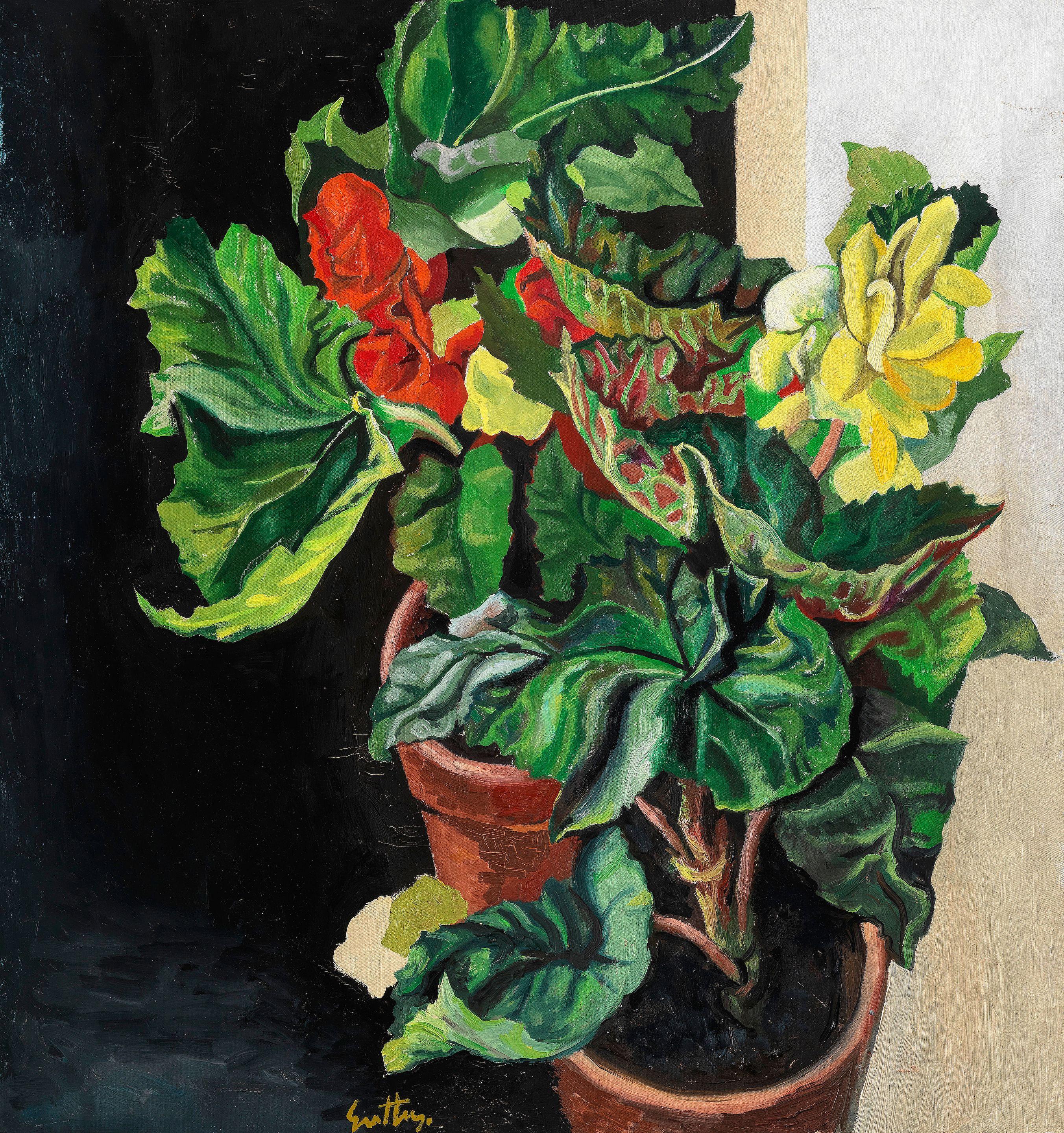 Renato Guttuso - Begonie (Vaso di fiori)