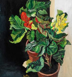 Renato Guttuso - Begonie (Vaso di fiori)