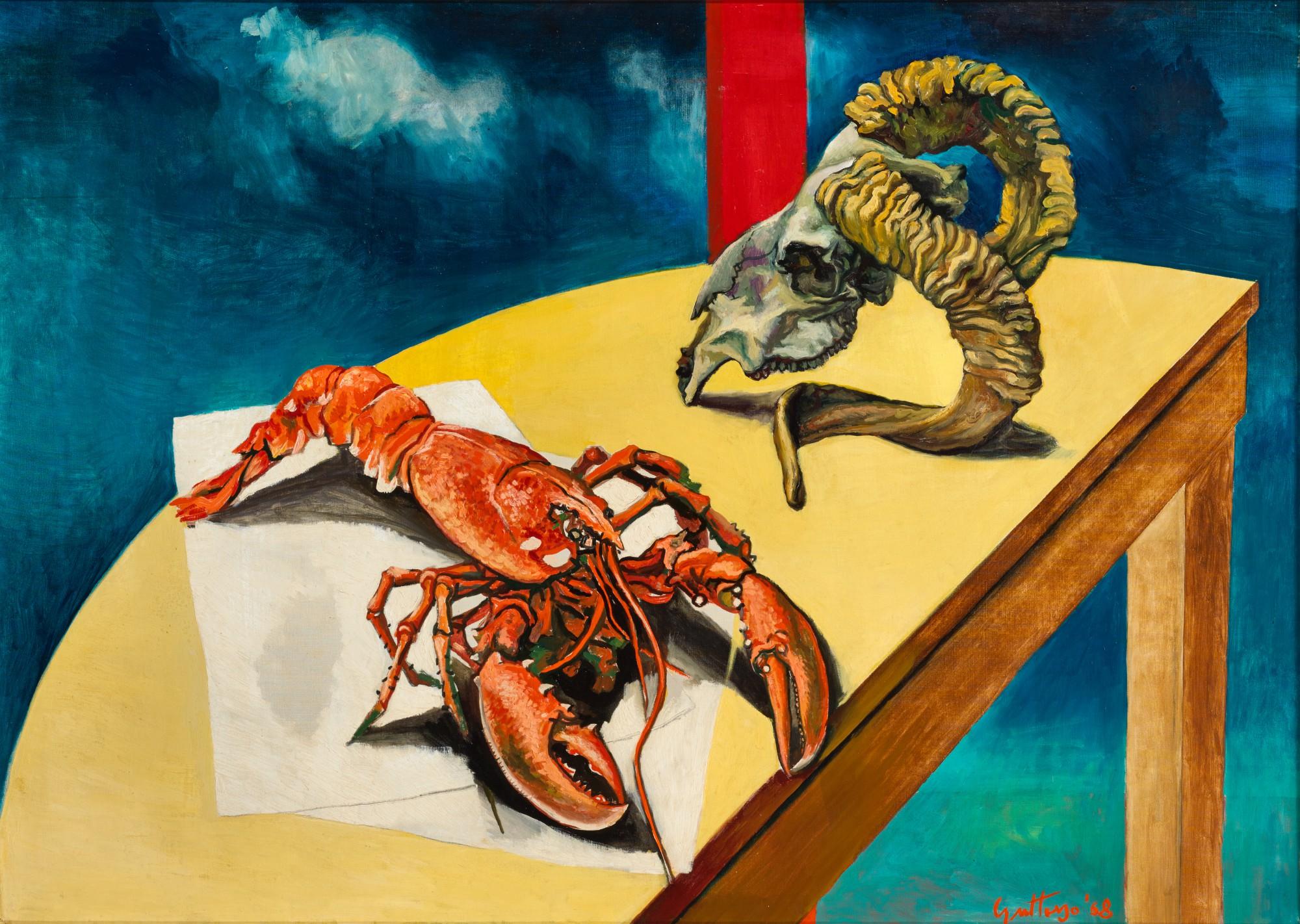 Renato Guttuso - Bucranio e aragosta